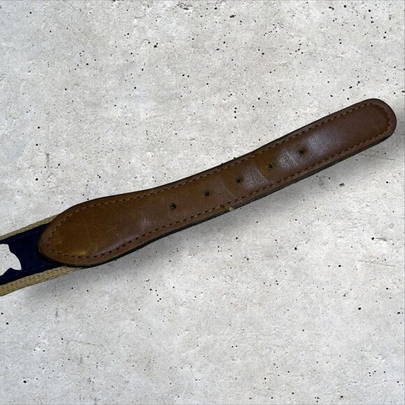 ZEP PRO University of Auburn Tigers Leather Canvas Ribbon Belt sz 32 - Picture 5 of 5